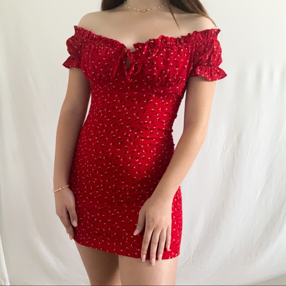 Princess Polly Gracie Red Floral Mini Dress - Picture 2 of 11